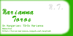 marianna toros business card